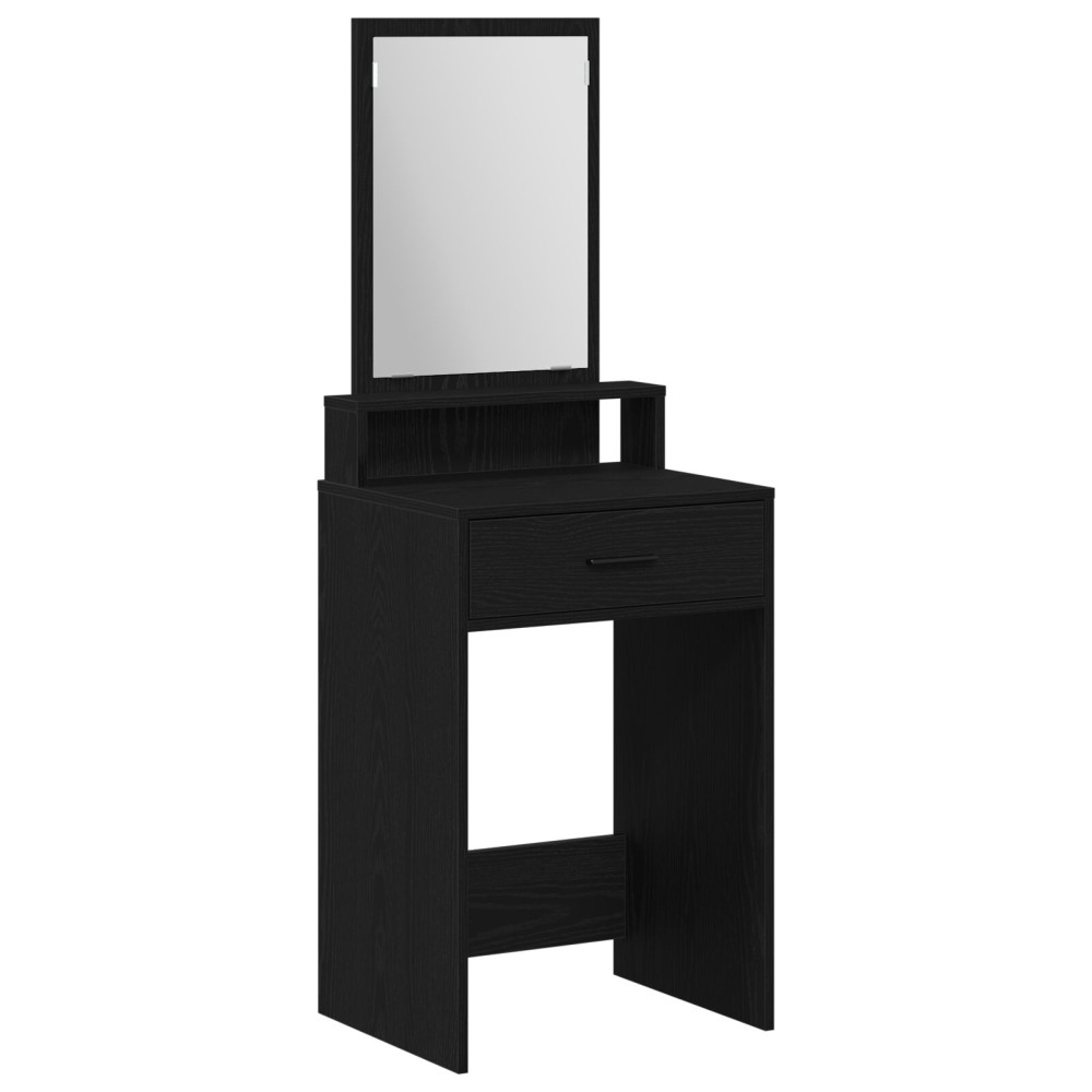 Produktbild för Smyckebord med låda Svart Ek 50 x 41 x 140 cm Konstruerat trä