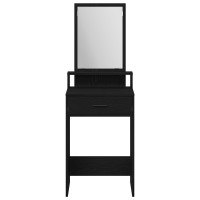 Produktbild för Smyckebord med låda Svart Ek 50 x 41 x 140 cm Konstruerat trä