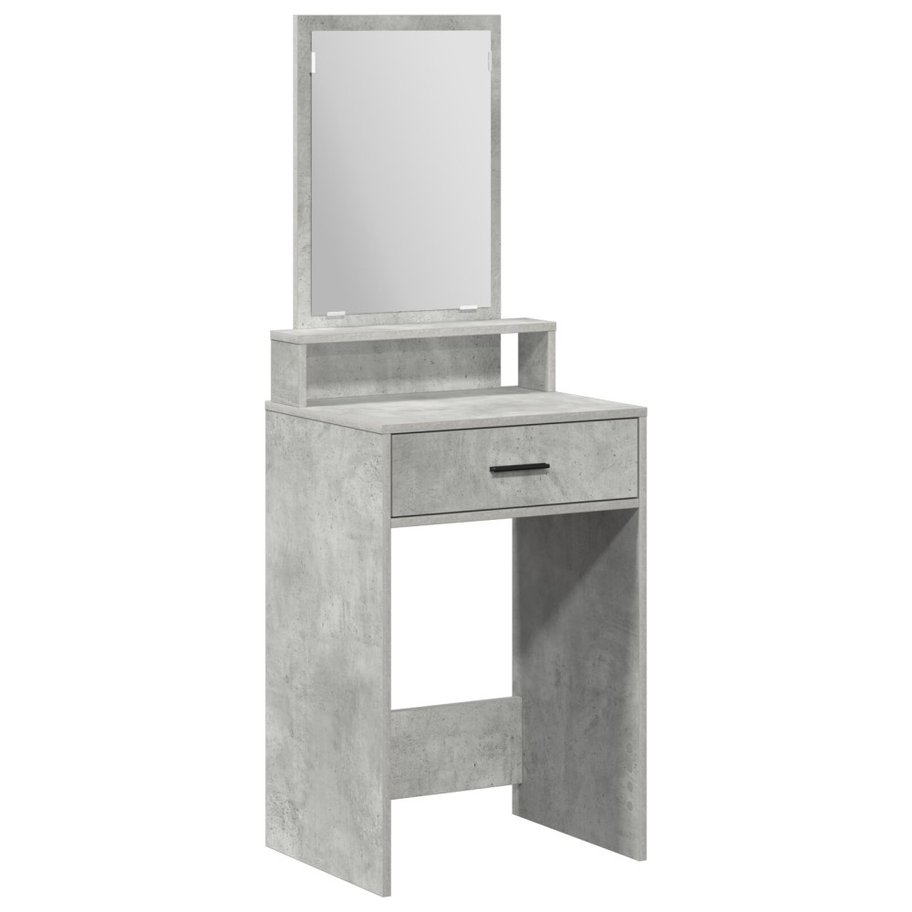 Produktbild för Smyckebord med låda Betonggrå 50 x 41 x 140 cm Konstruerat trä