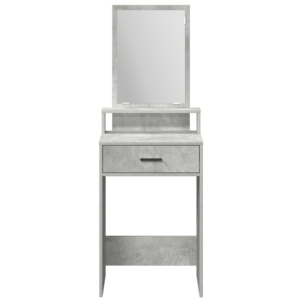 Produktbild för Smyckebord med låda Betonggrå 50 x 41 x 140 cm Konstruerat trä