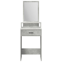 Produktbild för Smyckebord med låda Betonggrå 50 x 41 x 140 cm Konstruerat trä