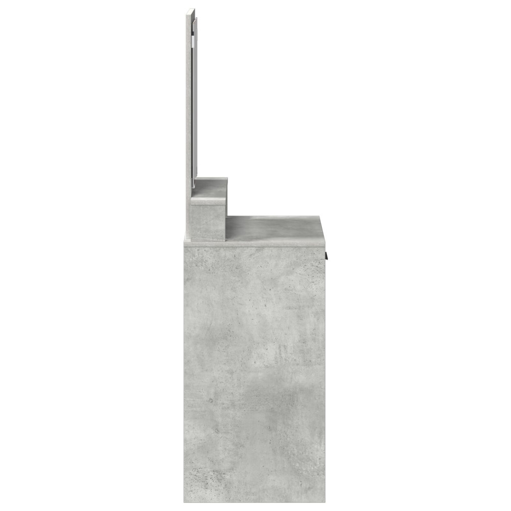 Produktbild för Smyckebord med låda Betonggrå 50 x 41 x 140 cm Konstruerat trä