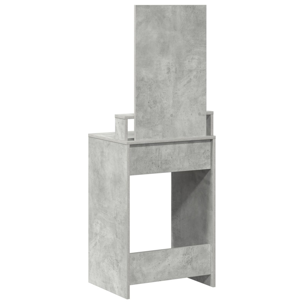 Produktbild för Smyckebord med låda Betonggrå 50 x 41 x 140 cm Konstruerat trä