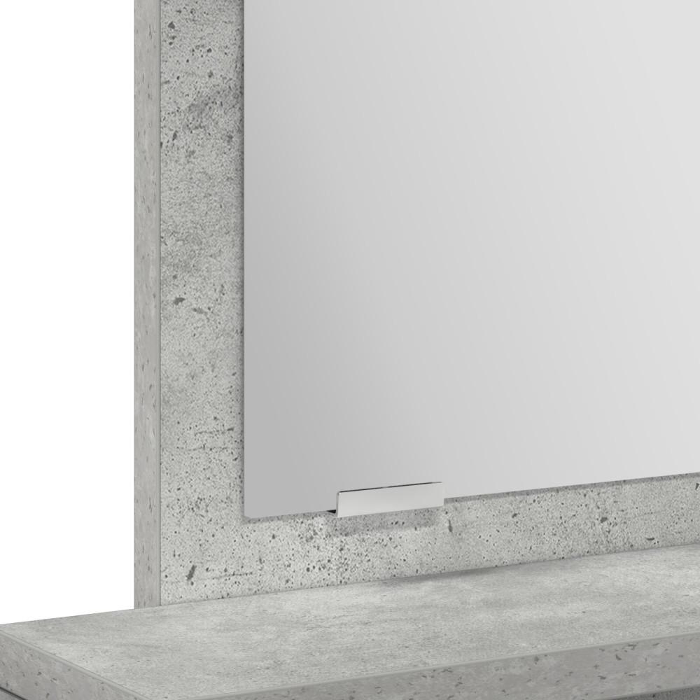 Produktbild för Smyckebord med låda Betonggrå 50 x 41 x 140 cm Konstruerat trä