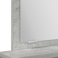 Produktbild för Smyckebord med låda Betonggrå 50 x 41 x 140 cm Konstruerat trä