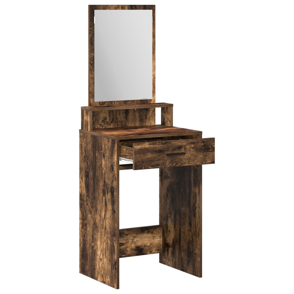 Produktbild för Smyckebord med låda Rökt ek 50 x 41 x 140 cm Konstruerat trä