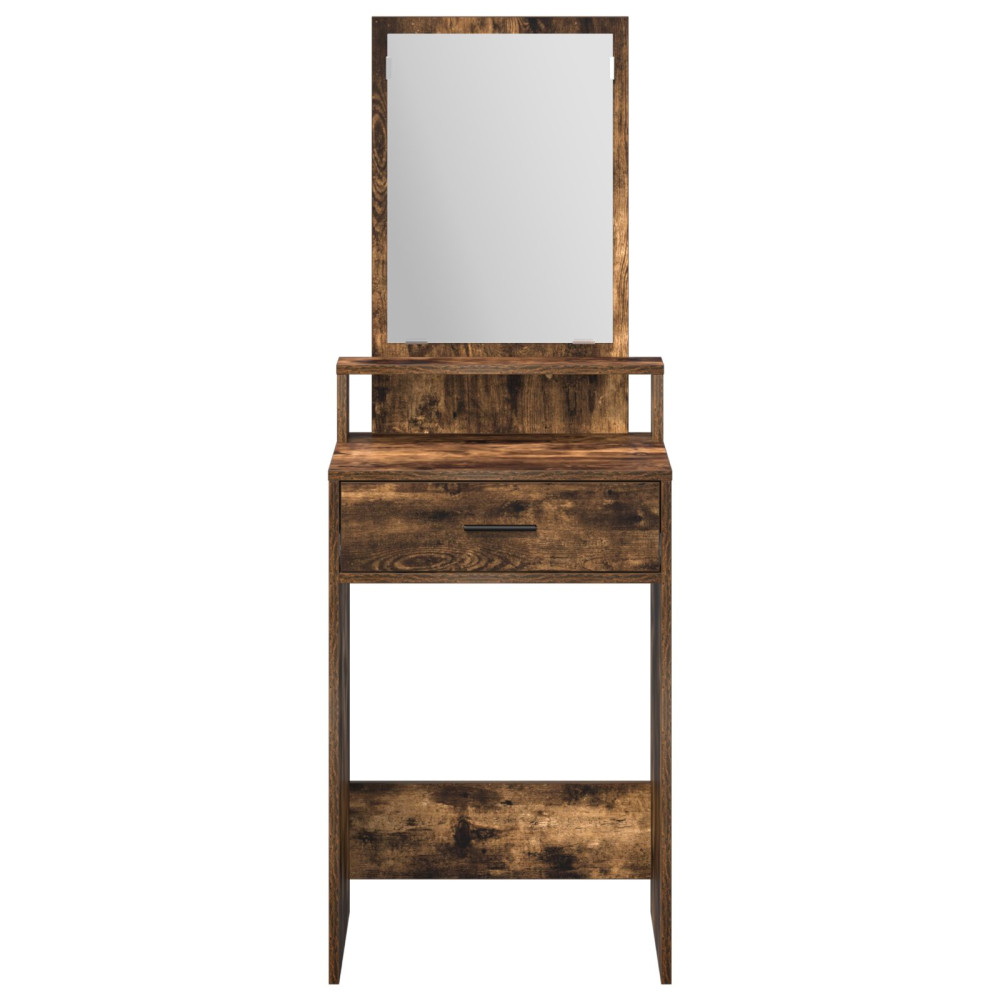 Produktbild för Smyckebord med låda Rökt ek 50 x 41 x 140 cm Konstruerat trä