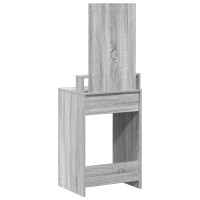 Produktbild för Smyckebord med låda Grå Sonoma 50 x 41 x 140 cm Konstruerat trä