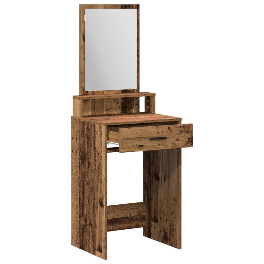 Produktbild för Smyckebord Gammalt trä 50 x 41 x 140 cm Konstruerat trä