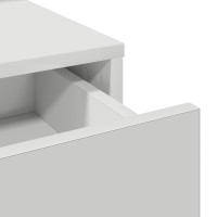 Produktbild för Smyckebord med låda Vit 79 x 41 x 140 cm Konstruerat trä