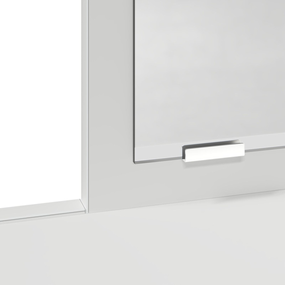 Produktbild för Smyckebord med låda Vit 79 x 41 x 140 cm Konstruerat trä