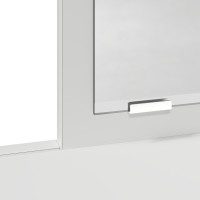 Produktbild för Smyckebord med låda Vit 79 x 41 x 140 cm Konstruerat trä