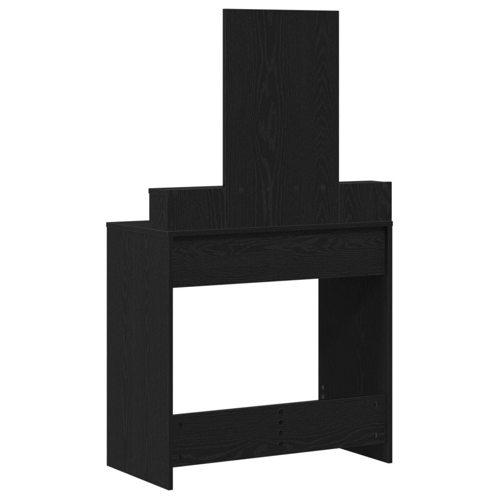 Produktbild för Smyckebord med låda Svart Ek 79 x 41 x 140 cm Konstruerat trä