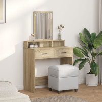 Produktbild för Smyckebord med låda Sonoma-ek 79 x 41 x 140 cm Konstruerat trä