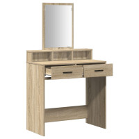 Produktbild för Smyckebord med låda Sonoma-ek 79 x 41 x 140 cm Konstruerat trä