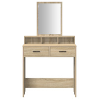 Produktbild för Smyckebord med låda Sonoma-ek 79 x 41 x 140 cm Konstruerat trä