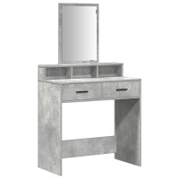 Produktbild för Smyckebord med låda Betonggrå 79 x 41 x 140 cm Konstruerat trä