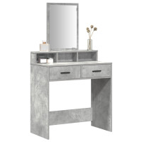Produktbild för Smyckebord med låda Betonggrå 79 x 41 x 140 cm Konstruerat trä
