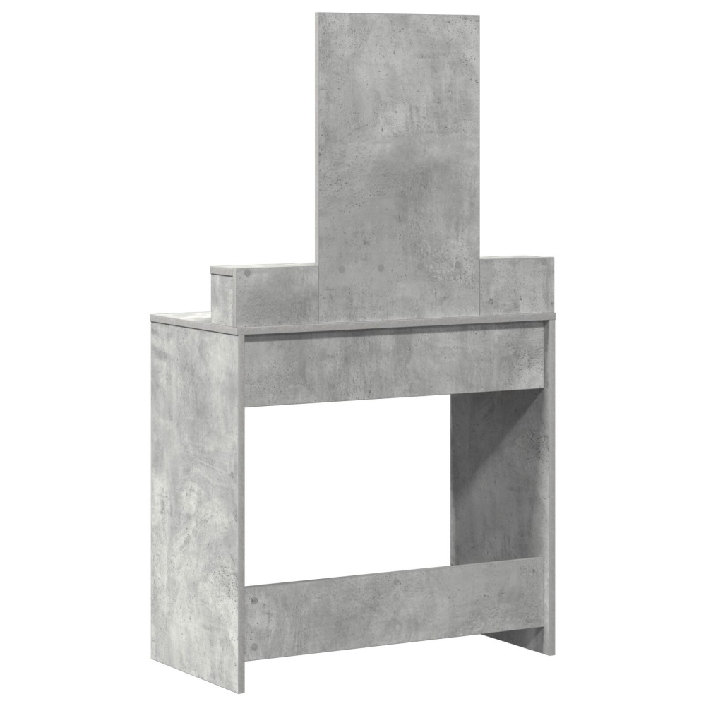 Produktbild för Smyckebord med låda Betonggrå 79 x 41 x 140 cm Konstruerat trä