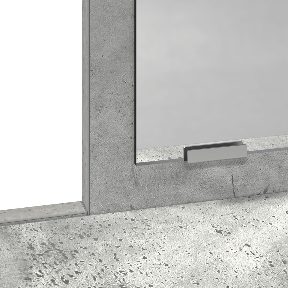 Produktbild för Smyckebord med låda Betonggrå 79 x 41 x 140 cm Konstruerat trä