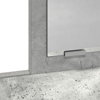 Produktbild för Smyckebord med låda Betonggrå 79 x 41 x 140 cm Konstruerat trä