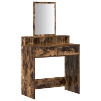 Produktbild för Smyckebord med låda Rökt ek 79 x 41 x 140 cm Konstruerat trä