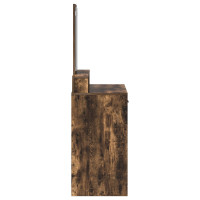 Produktbild för Smyckebord med låda Rökt ek 79 x 41 x 140 cm Konstruerat trä