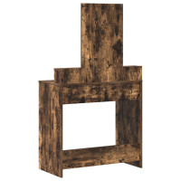 Produktbild för Smyckebord med låda Rökt ek 79 x 41 x 140 cm Konstruerat trä