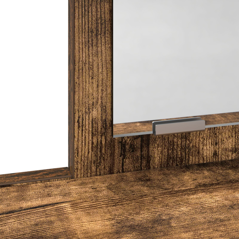 Produktbild för Smyckebord med låda Rökt ek 79 x 41 x 140 cm Konstruerat trä