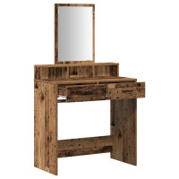 Produktbild för Smyckebord Gammalt trä 79 x 41 x 140 cm Konstruerat trä