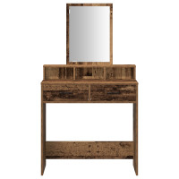 Produktbild för Smyckebord Gammalt trä 79 x 41 x 140 cm Konstruerat trä