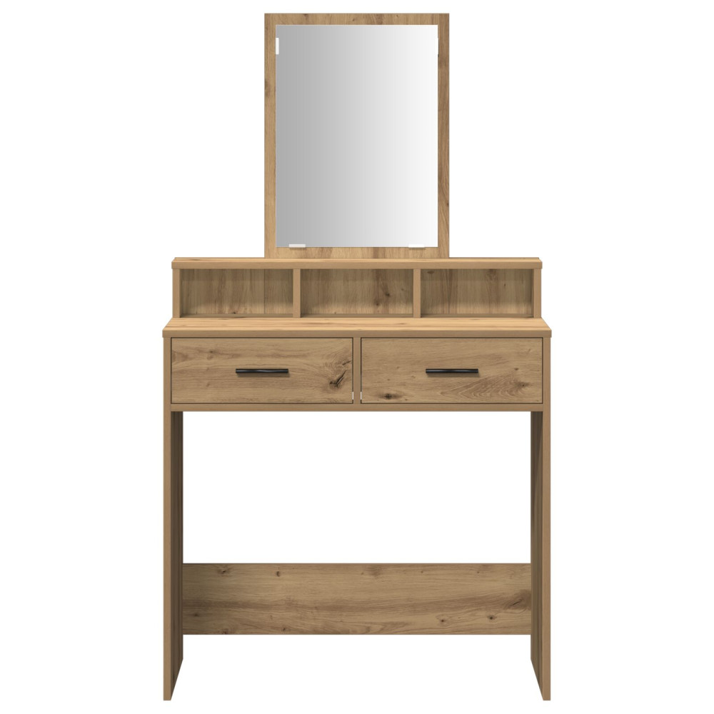 Produktbild för Smyckebord med låda Artisan Ek 79 x 41 x 140 cm Konstruerat trä