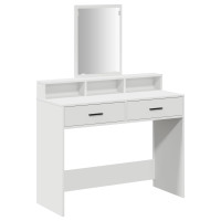 Produktbild för Smyckebord med låda Vit 100 x 41 x 140 cm Konstruerat trä