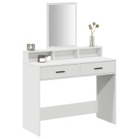 Produktbild för Smyckebord med låda Vit 100 x 41 x 140 cm Konstruerat trä