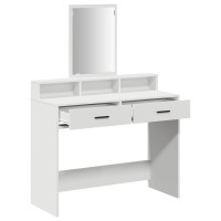 Produktbild för Smyckebord med låda Vit 100 x 41 x 140 cm Konstruerat trä