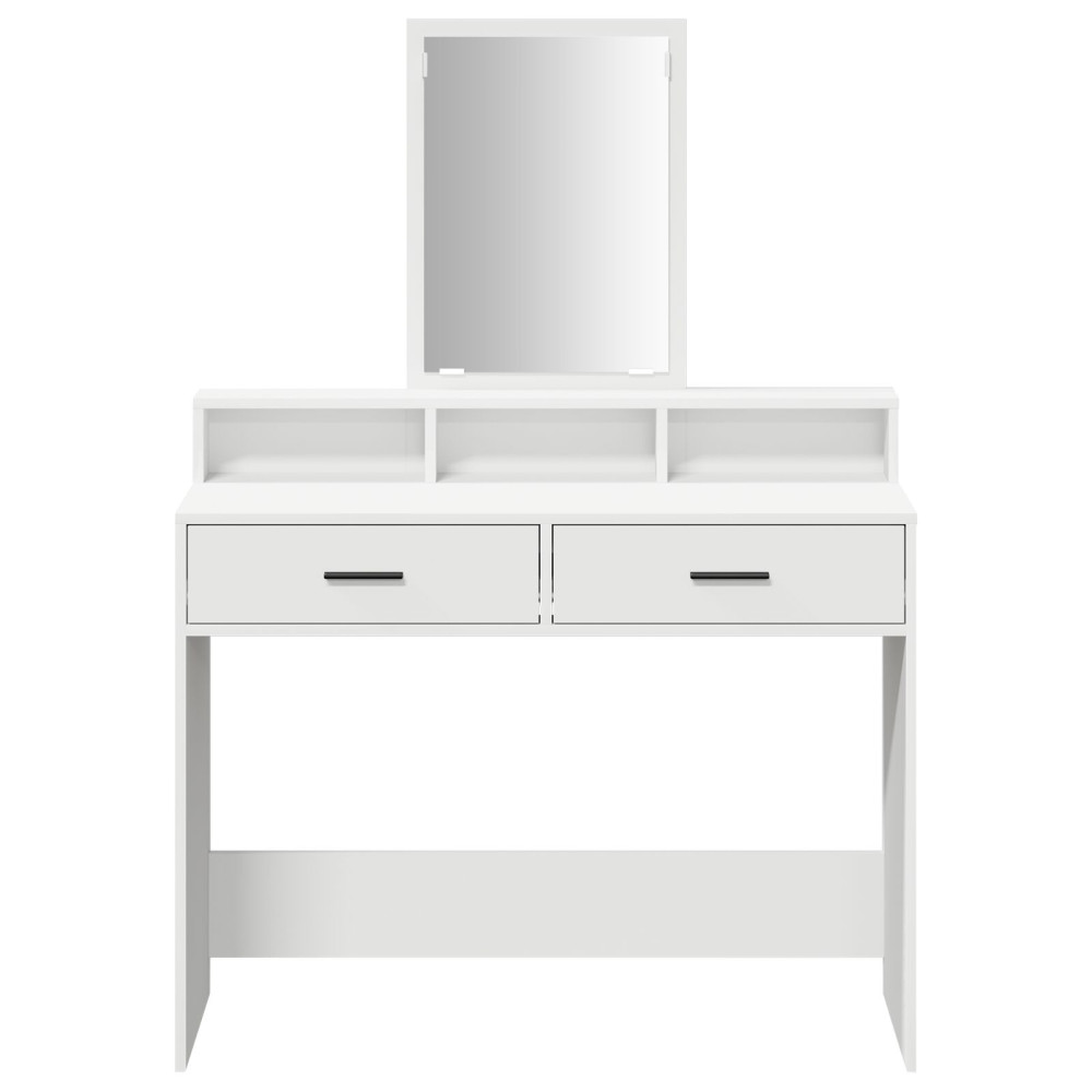 Produktbild för Smyckebord med låda Vit 100 x 41 x 140 cm Konstruerat trä
