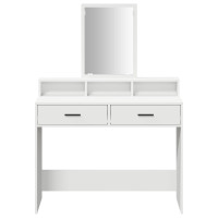 Produktbild för Smyckebord med låda Vit 100 x 41 x 140 cm Konstruerat trä