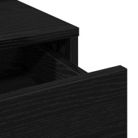 Produktbild för Smyckebord med låda Svart Ek 100 x 41 x 140 cm Konstruerat trä