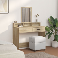 Produktbild för Smyckebord med låda Sonoma-ek 100 x 41 x 140 cm Konstruerat trä