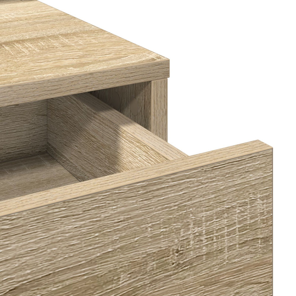 Produktbild för Smyckebord med låda Sonoma-ek 100 x 41 x 140 cm Konstruerat trä