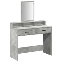 Produktbild för Smyckebord med låda Betonggrå 100 x 41 x 140 cm Konstruerat trä