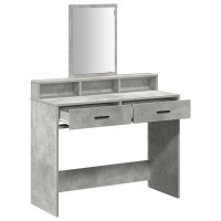 Produktbild för Smyckebord med låda Betonggrå 100 x 41 x 140 cm Konstruerat trä