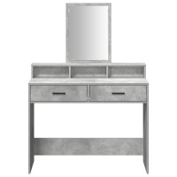 Produktbild för Smyckebord med låda Betonggrå 100 x 41 x 140 cm Konstruerat trä