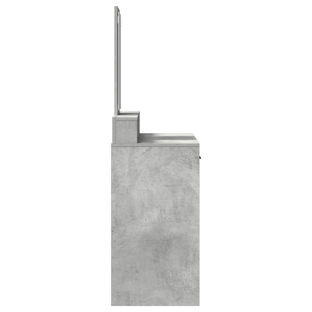 Produktbild för Smyckebord med låda Betonggrå 100 x 41 x 140 cm Konstruerat trä