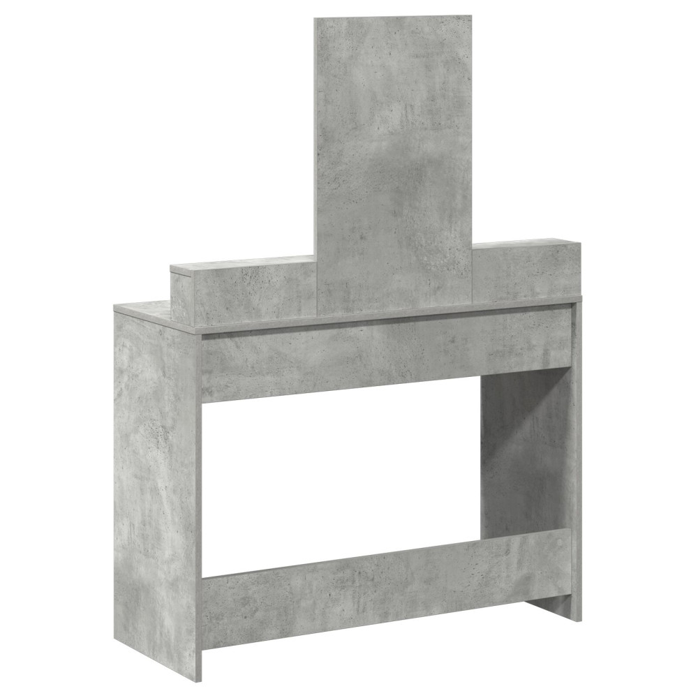 Produktbild för Smyckebord med låda Betonggrå 100 x 41 x 140 cm Konstruerat trä