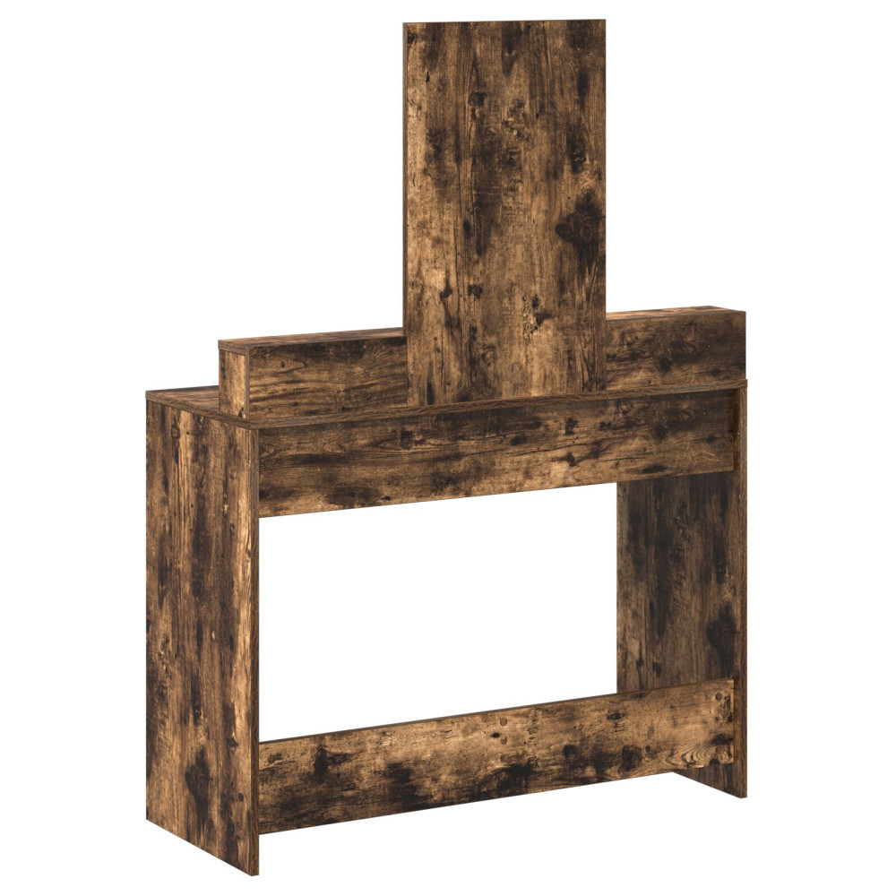 Produktbild för Smyckebord med låda Rökt ek 100 x 41 x 140 cm Konstruerat trä