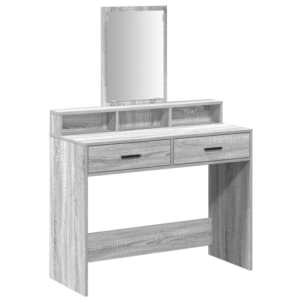 Produktbild för Smyckebord Grå Sonoma 100 x 41 x 140 cm Konstruerat trä