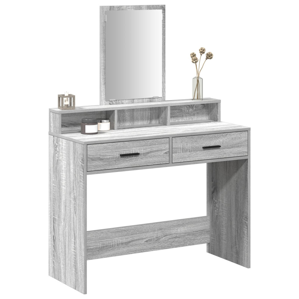 Produktbild för Smyckebord Grå Sonoma 100 x 41 x 140 cm Konstruerat trä