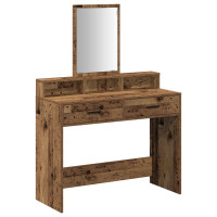 Produktbild för Smyckebord Gammalt trä 100 x 41 x 140 cm Konstruerat trä