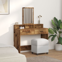 Produktbild för Smyckebord Gammalt trä 100 x 41 x 140 cm Konstruerat trä
